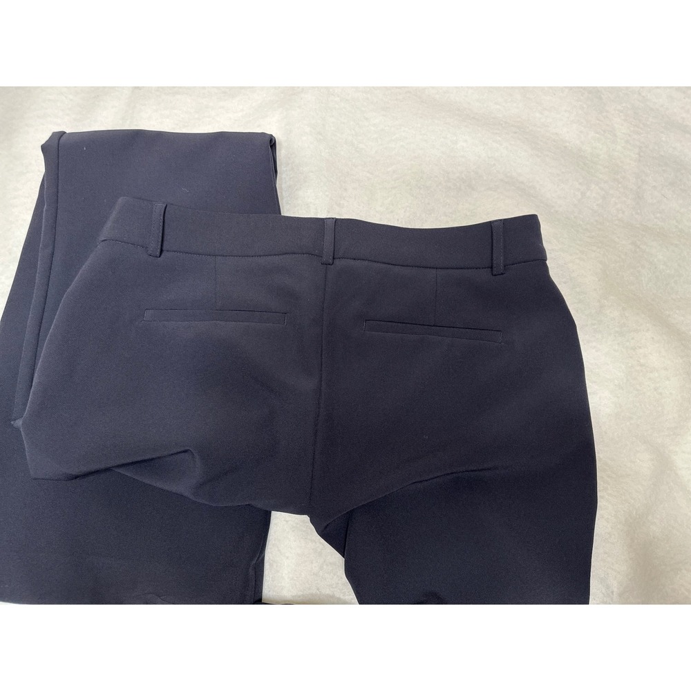 Express Editor Flare Mid Rise Pants Women Size 4 Navy Blue Workwear Good - Picture 4 of 9